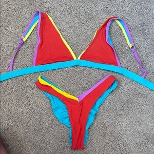 Colorful Triangle Bikini Set